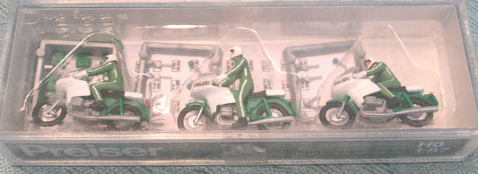 Preiser HO #10489 Police On Motorcycles, Law (HO Scale) 1:87th Scale