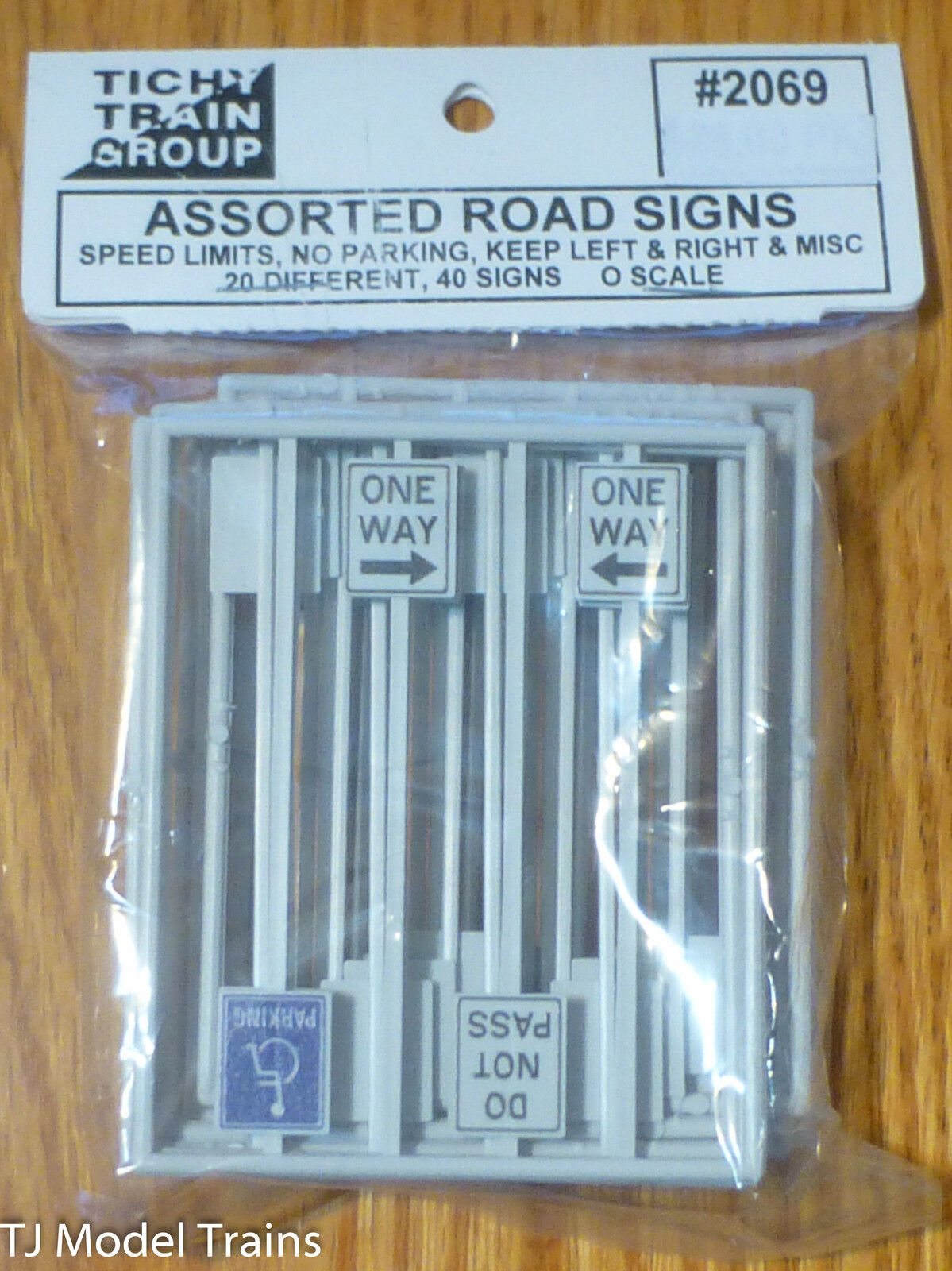 Tichy Train Group #2069 Assorted Road Signs/Speed Limits, No Parking, Keep Left&