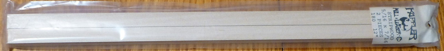 Kappler Mill Lumber Co. #180 (5/16 x 7/16 x 12") 2 Pieces in Package (Stripwood)