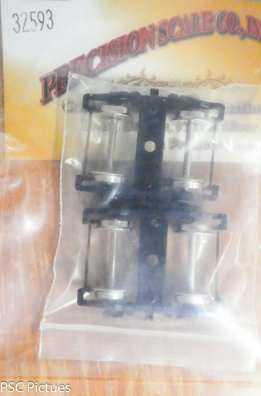 Precision Scale HO #32593 (Built) Brass Trucks, Commonwealth, High Sprred BX