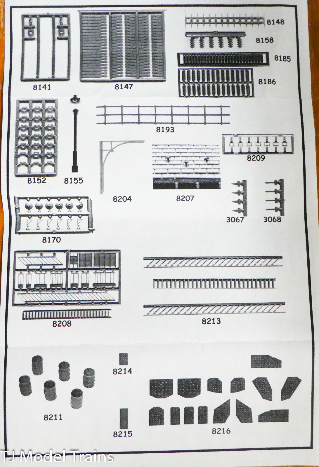 Tichy Train Group #8221 (HO Scale) Structure Part Asst. 43 Diff., 470 Total