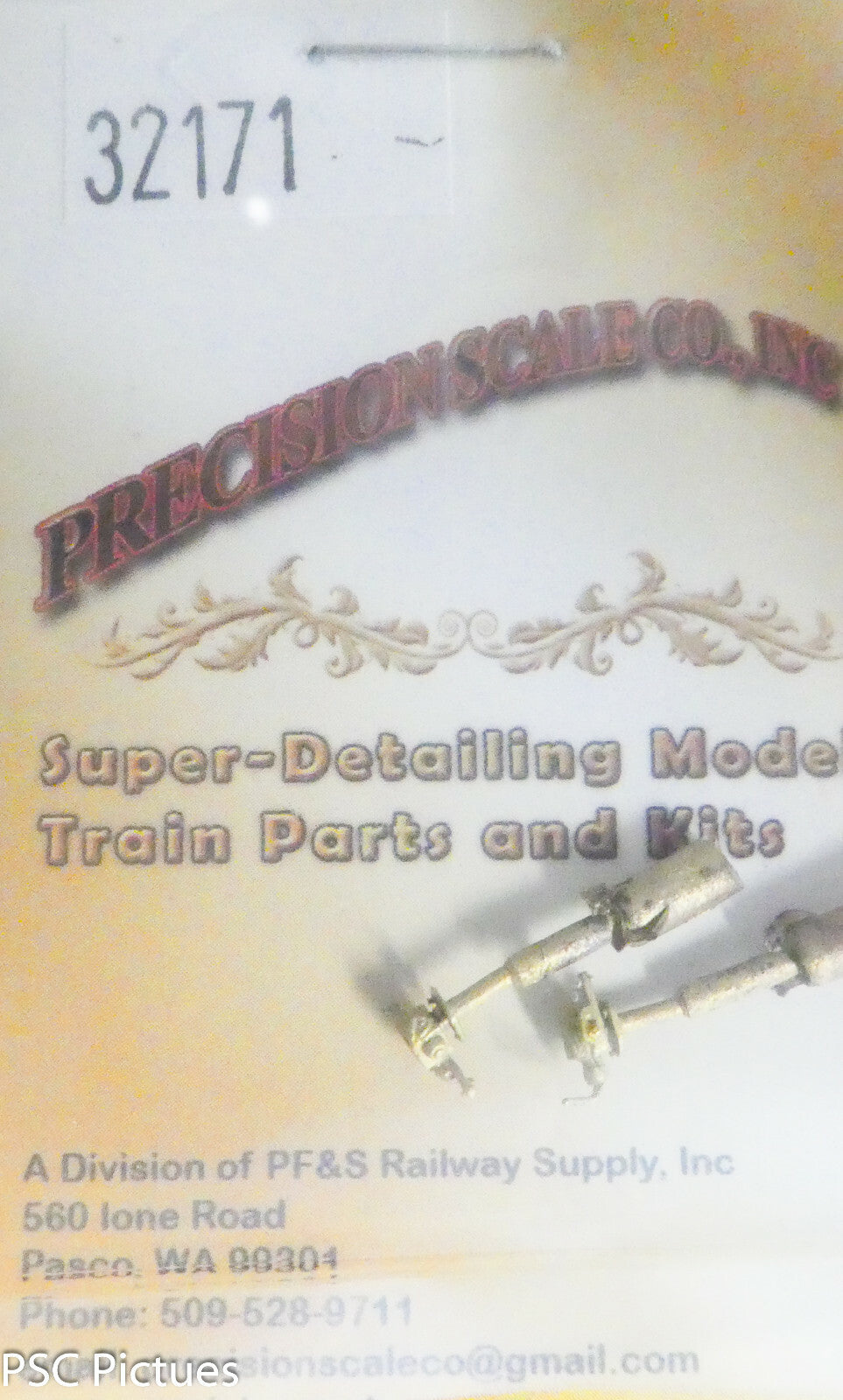 Precision Scale HO #32171 Valve, Okadee Blow-Off, Type FC (Brass Castings)