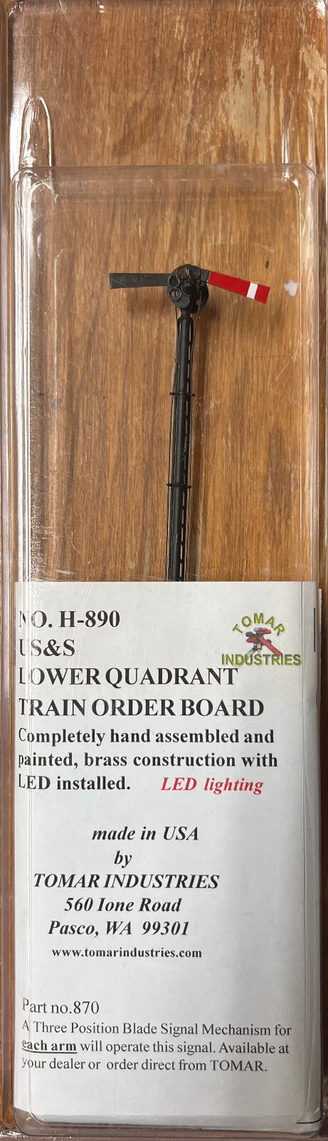 Tomar Ind. HO-Scale #H-890 US&S Lower Quadrant Train Order Board