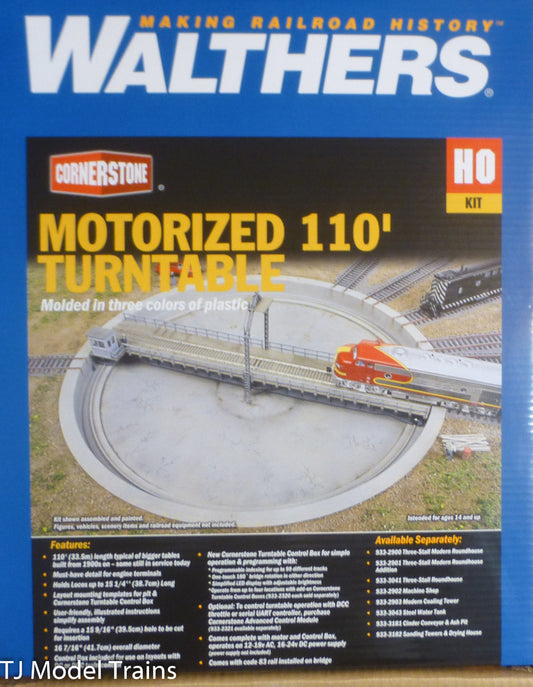 Walthers HO #933-2851 Motorized 110' Turntable -- Assembled - 16-7/16" 41.7cm OD