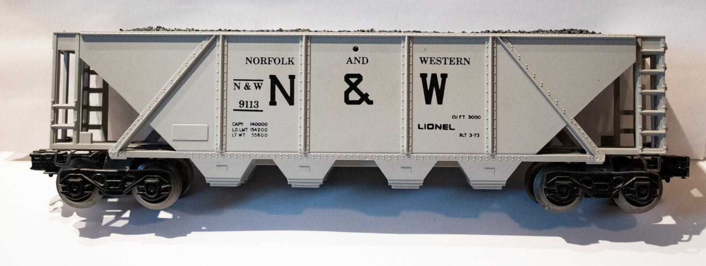Lionel O Scale (Used) #9113 Norfolk and Western Hopper