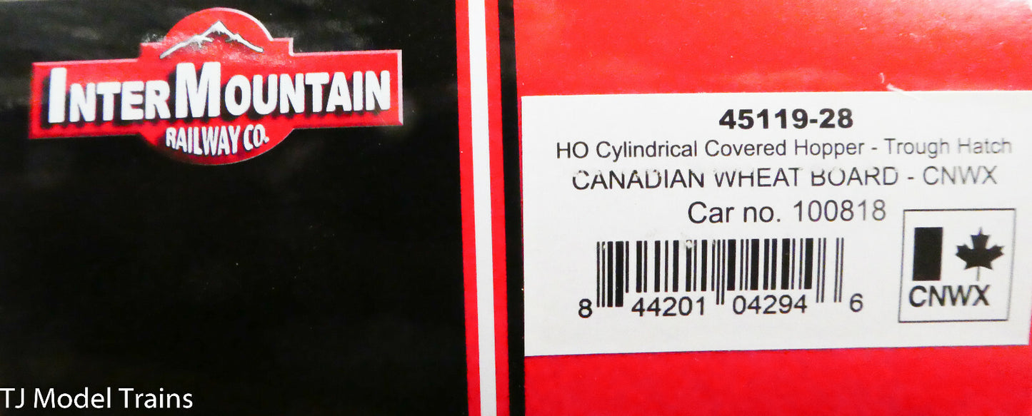 InterMountian HO #45119-28 (Rd #100818 CNWX) Gov of CANDA, Cylindrical Hopper