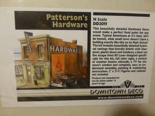Downtown Deco N #2011 Patterson's Hardware -- Kit - 3 x 1-3/4" 7.6 x 4.5cm