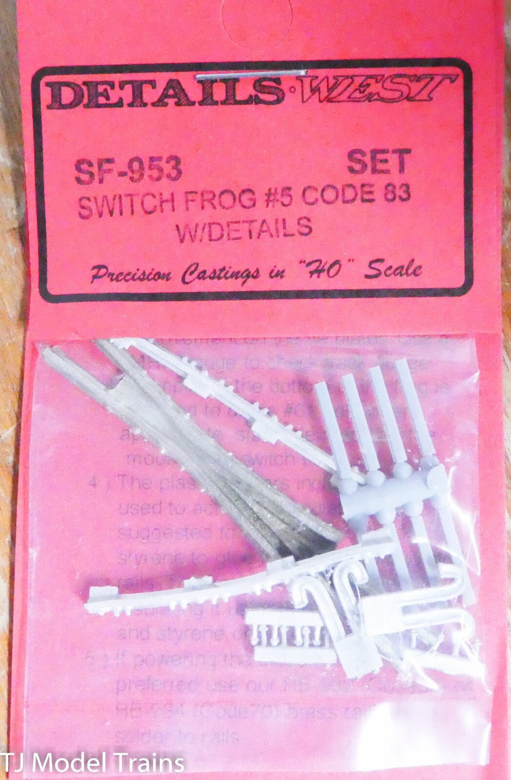 Details West HO #953 Switch Frog #5 Code 83 w/Details