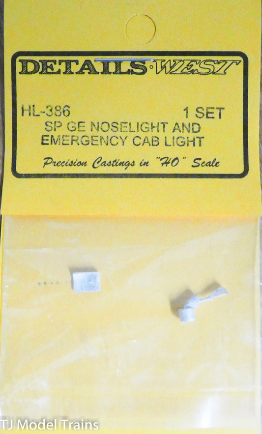 Details West HO #386 SP GE Noselight & Emergency Cab Light (Light Cast)
