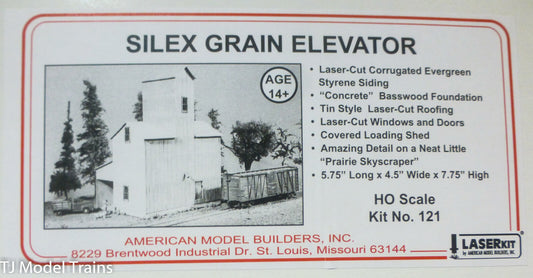 American Model Builders, Inc HO #121 Silex Grain Elevator (Laser Cut Kit)