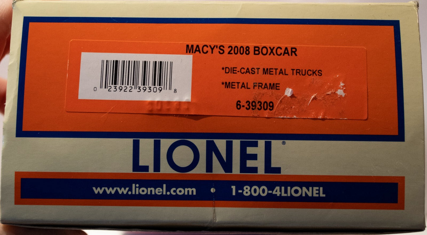 Lionel O Scale  #6-39309 Macy’s 2008 Thanksgiving Day Parade Box Car