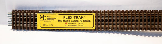 Micro Engineering Company HO #10-110 Code 70 Dual Gauge HO/HOn3 Flex-Track(TM) -