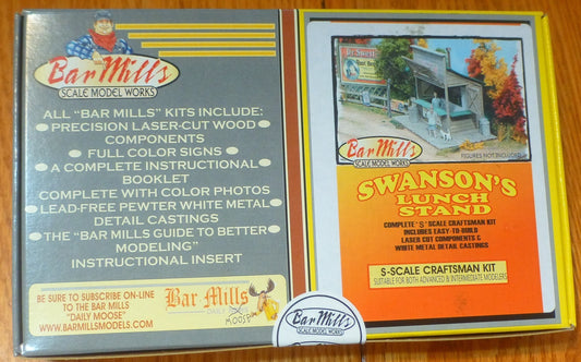Bar Mills #953 (S Scale) Swanson's Lunch Stand (Figures Not Included)