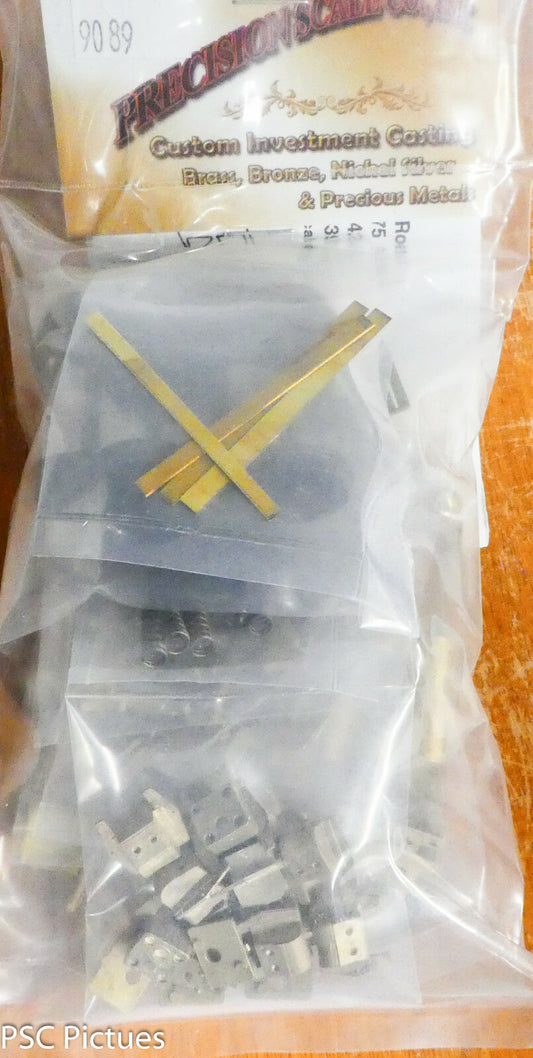 Precision Scale O #9089 Trucks, PRR 2D-P5 4-Wheel Pass Car, Fully Sprung &