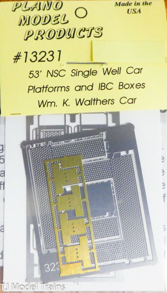 Plano #13231 (53' NSC Single Well Car Platforms & IBC Boxes for: Walthers Car