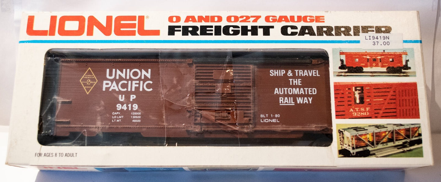 Lionel O Scale  #6-9419 Union Pacific Boxcar