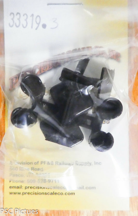 Precision Scale HO #33319.3 Settees (2) & Square Tables (2) Dark Color