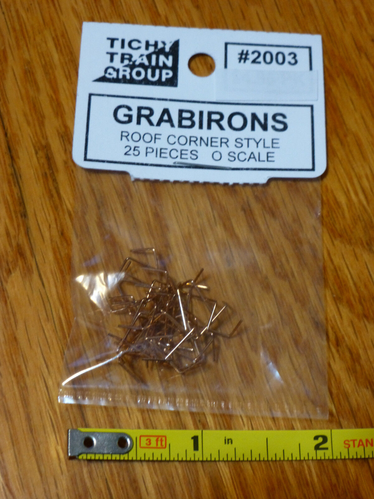 Tichy Train Group O Scale #2003 Grab Irons -- Roof Corner pkg(25)