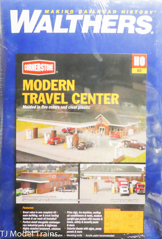Walthers HO #933-3538 Modern Travel Center / Gas Station /Car Wash /Plastic /NEW