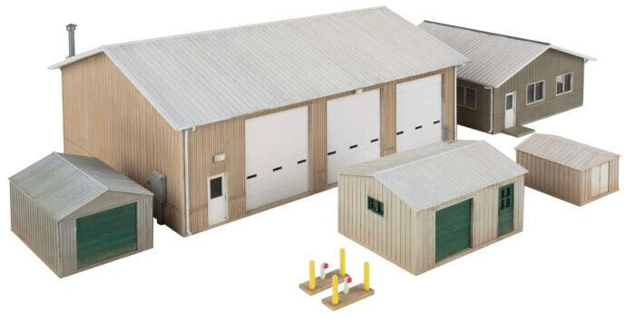 Walthers #933-4122 Vehicle Maintenance Facility -- Kit - Set of five buildings