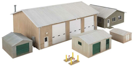 Walthers #933-4122 Vehicle Maintenance Facility -- Kit - Set of five buildings
