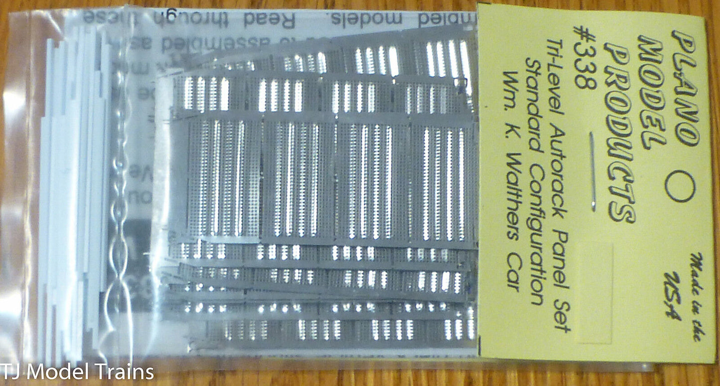 Plano #338 Tri-Level Autorack Panel Set for Walthers Car (18 Piece Set) -- All