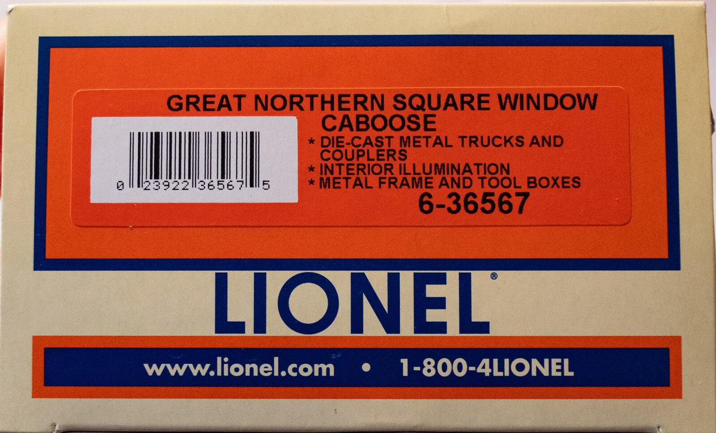 Lionel O Scale  #6-36567 GREAT NORTHERN CABOOSE