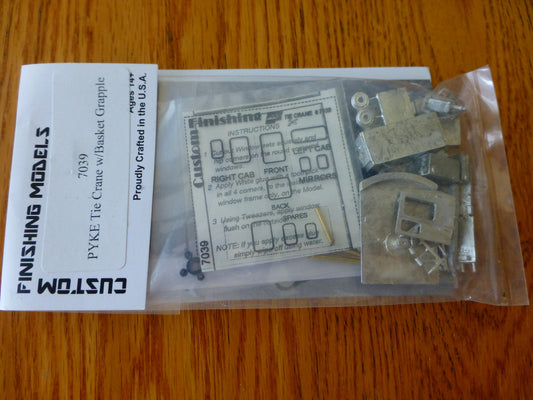 Custom Finishing Models HO #7039 PYKE Tie Crane w/ Basket Grapple