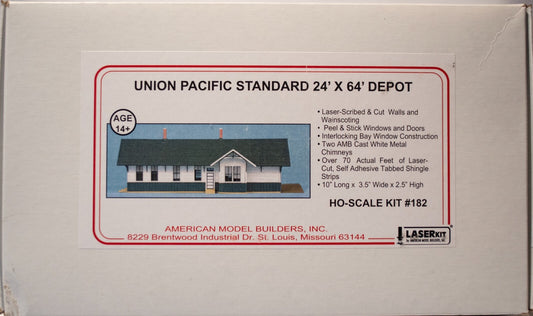 American Model Builders #182 Union Pacific Standard 24' x 64' Single-Story Depot