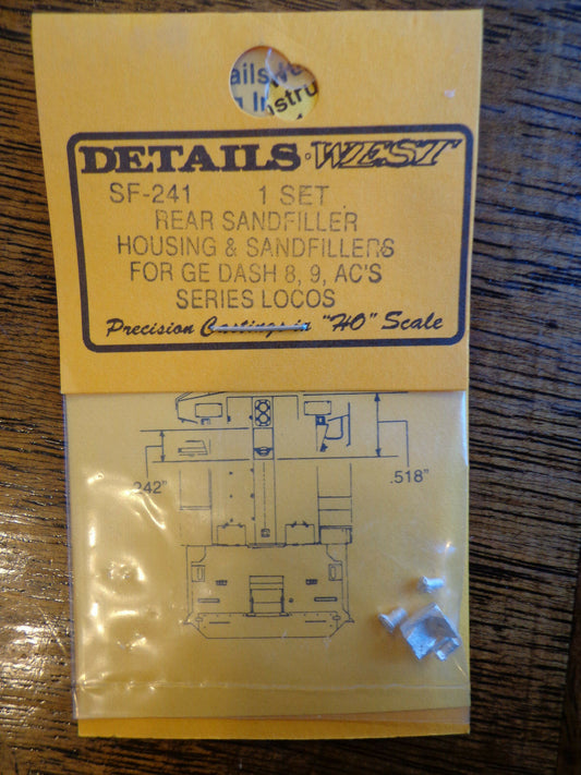 Details West HO #241 Sand Filler Hatches pkg(4) -- GE Dash 8, 9 & AC Series-Set