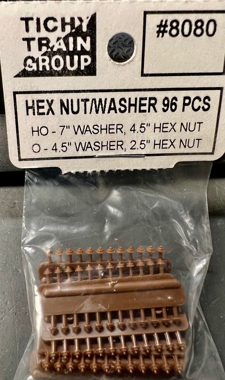 Tichy Train Group #8080 Hex Nut/Washer (96pcs)