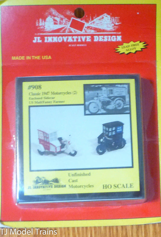 JL Innovative Design #908 Classic 1947 Motorcycles (Kit Sidecar/US Mail/Fan)