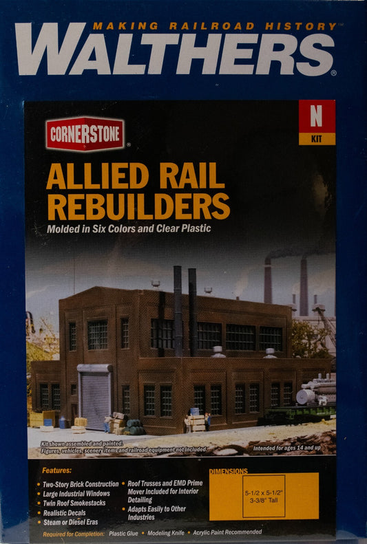 Walthers N #933-3211 Allied Rail Rebuilders -- Kit - 5-1/2 x 5-5/8 x 3-1/2" 13.7