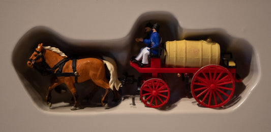 Preiser #30426 Horse-Drawn Wagon -- Flatbed Wagon w/Driver, Horses & Cargo