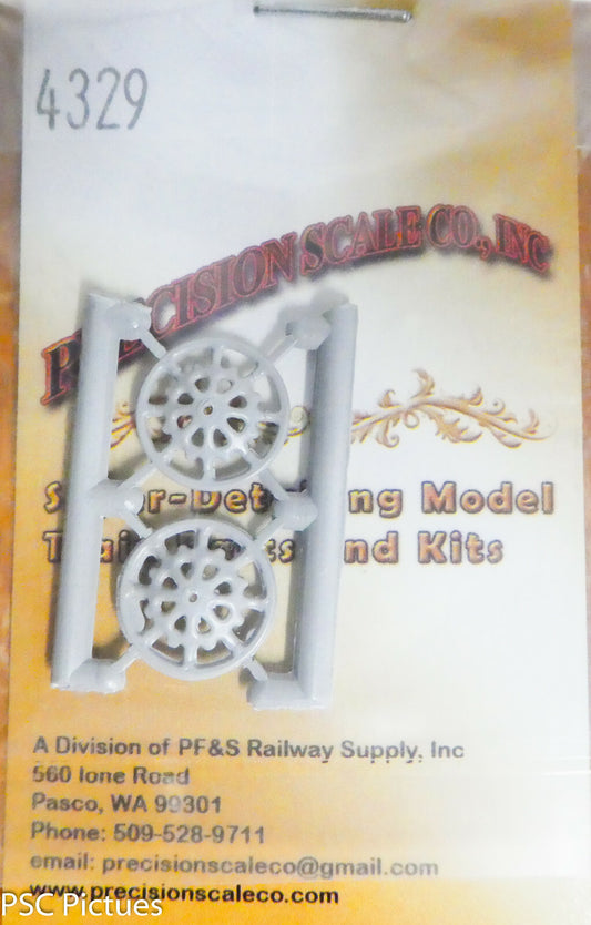 Precision Scale O #4329 Brake Wheels, 22" Dia., Ajax (Plastic Parts)
