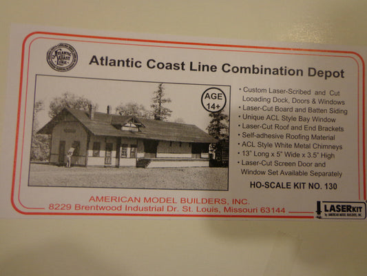 American Model Builders HO #130 Atlantic Coast Line Combination Depot