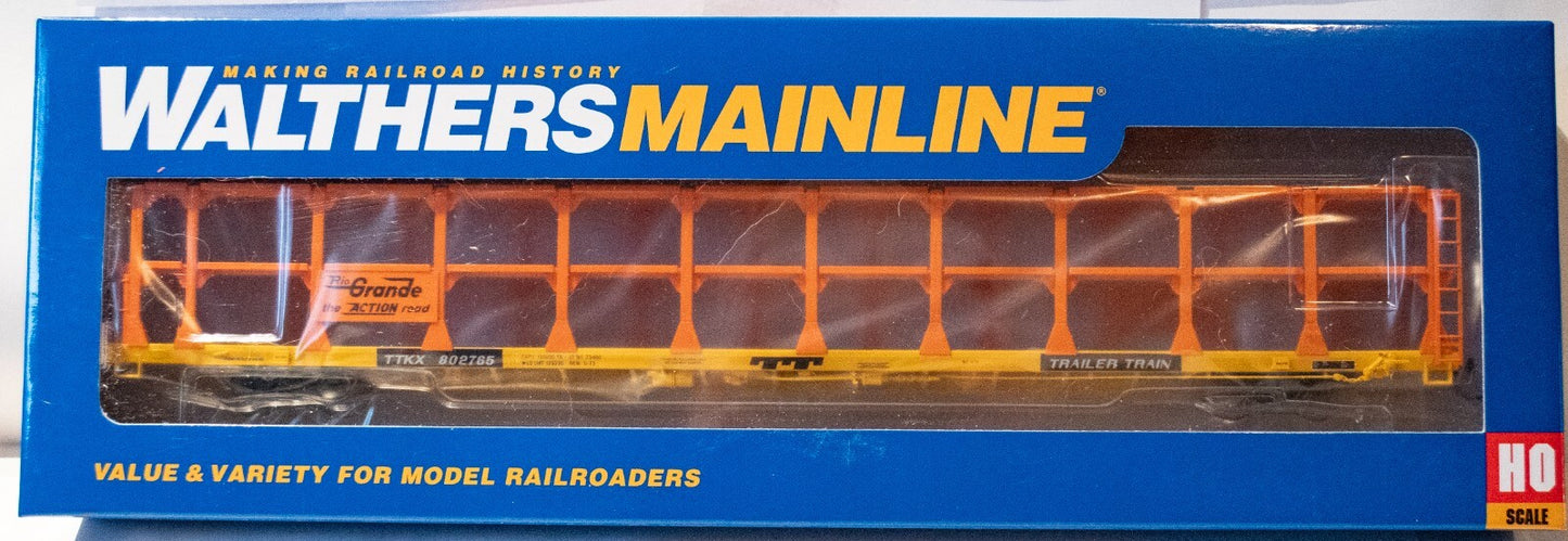 Walthers HO #910-8207 89' Flatcar w/Tri-Level Open Auto Rack - Ready to Run -- D
