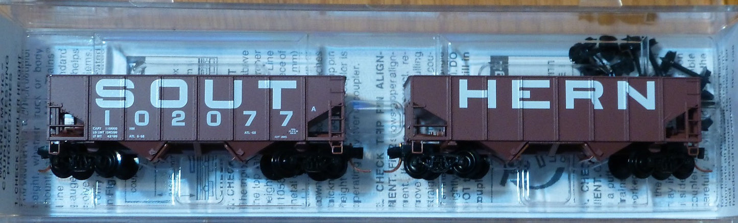 Micro-Trains Line #05600370 Rd #102077 33' Twin Hopper w/Rib Sides Southern Rail