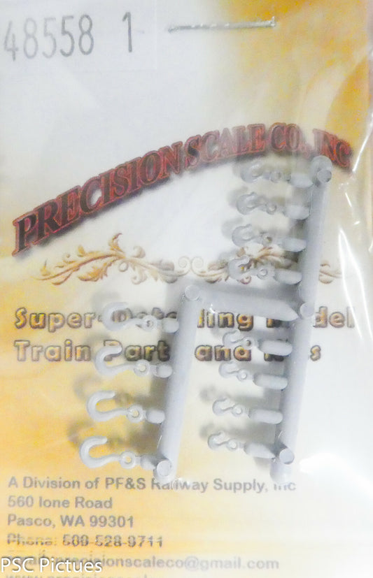 Precision Scale O #48558.1 Hooks, (4 Large) (4 Medium) & (4 Small) Plastic Parts