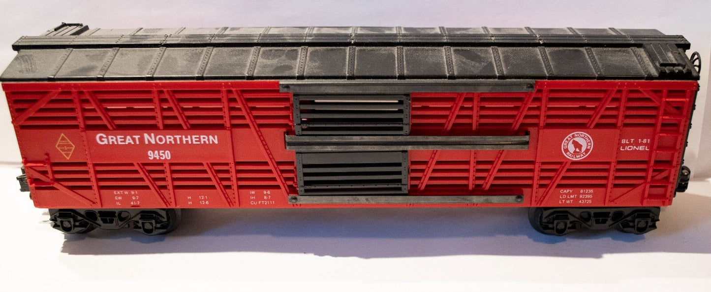 Lionel O Scale (Used) #6-9450 Famous American Railroad Great Northern Cattle Car