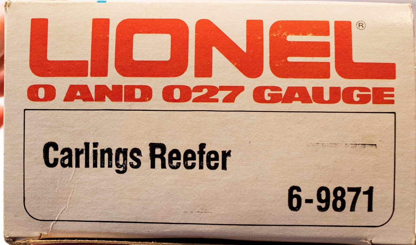 Lionel O Scale  #6-9871  Carling Black Label Reefer.