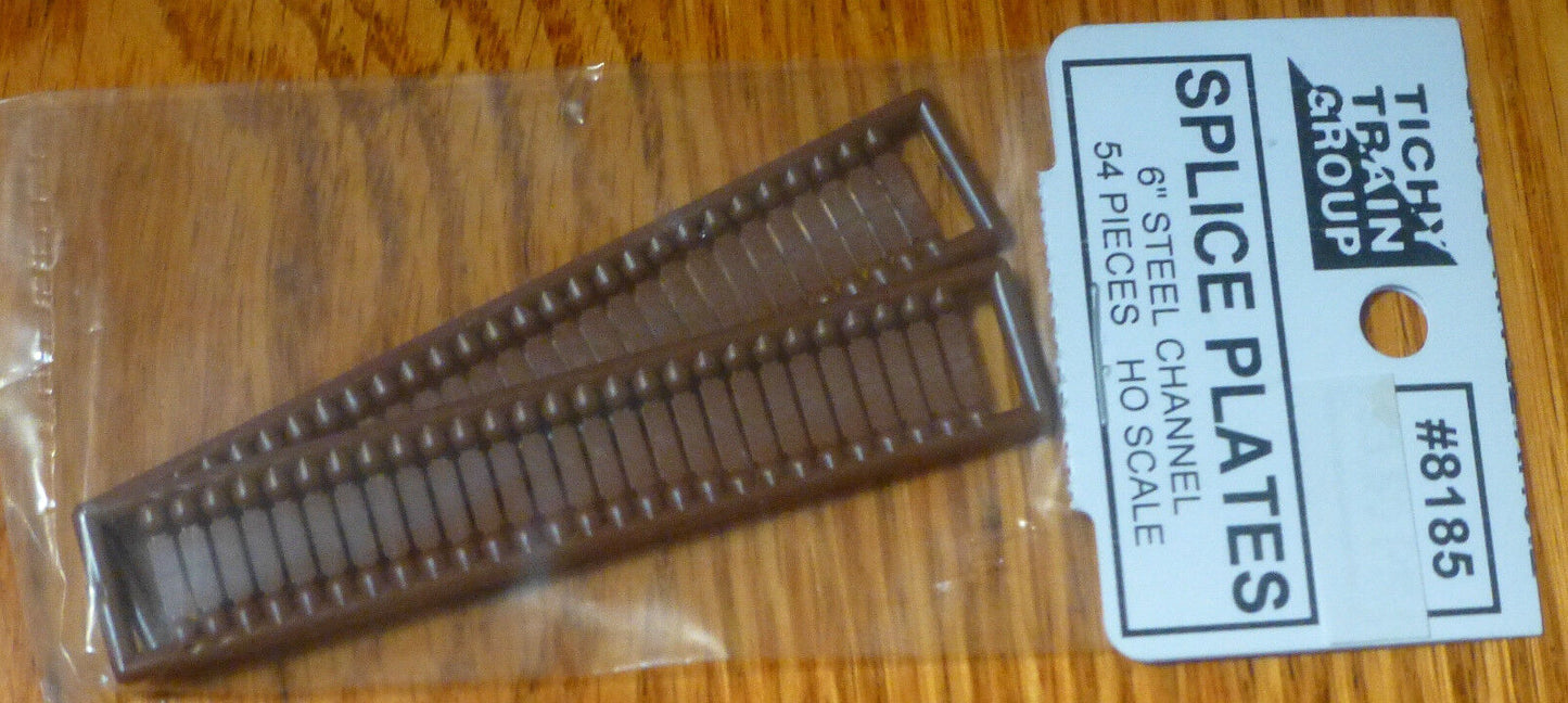 Tichy Train Group #8185 (HO Scale)Splice Plates pkg(54, Rust Colored Styrene) --