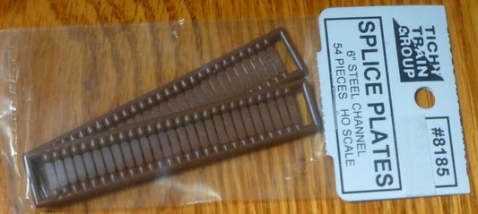 Tichy Train Group #8185 (HO Scale)Splice Plates pkg(54, Rust Colored Styrene) --