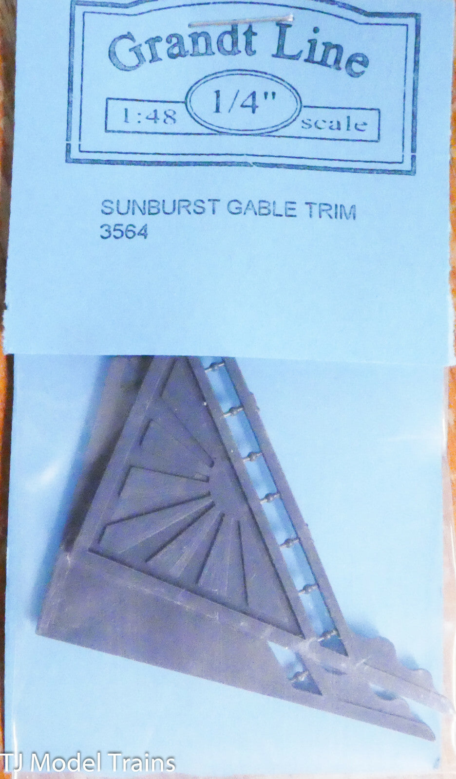 Grandt Line O #3564 Gable Trim -- Sunburst (Plastic Parts)