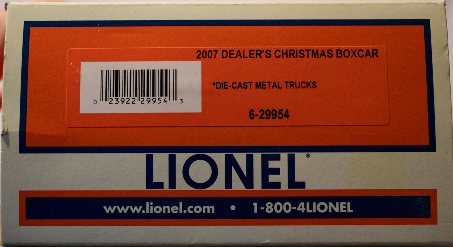 Lionel O Scale  #6-29954 2007 Dealer's Christmas Boxcar