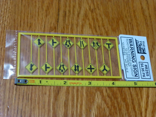 Tichy Train Group HO #8255 WARNING SIGNS Road Path Signs 2nd Group 12 Different