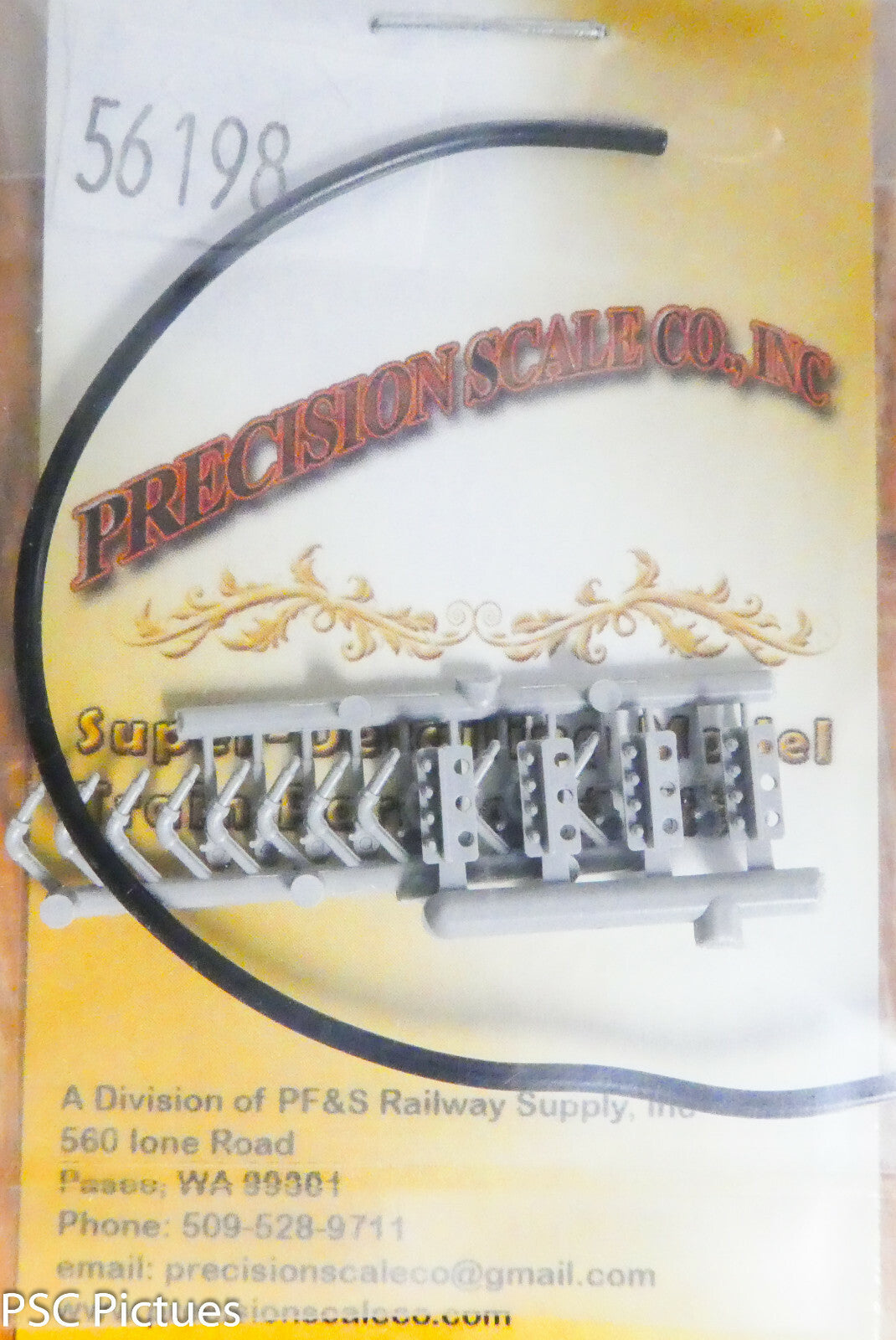 Precision Scale H #56198 Connectors, MU, w/Hose / Brackets/ Glad Hands (Plastic)