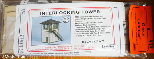American Model Builders, Inc #478 Interlocking Tower (LaserCut Wood Kit) 1:48th