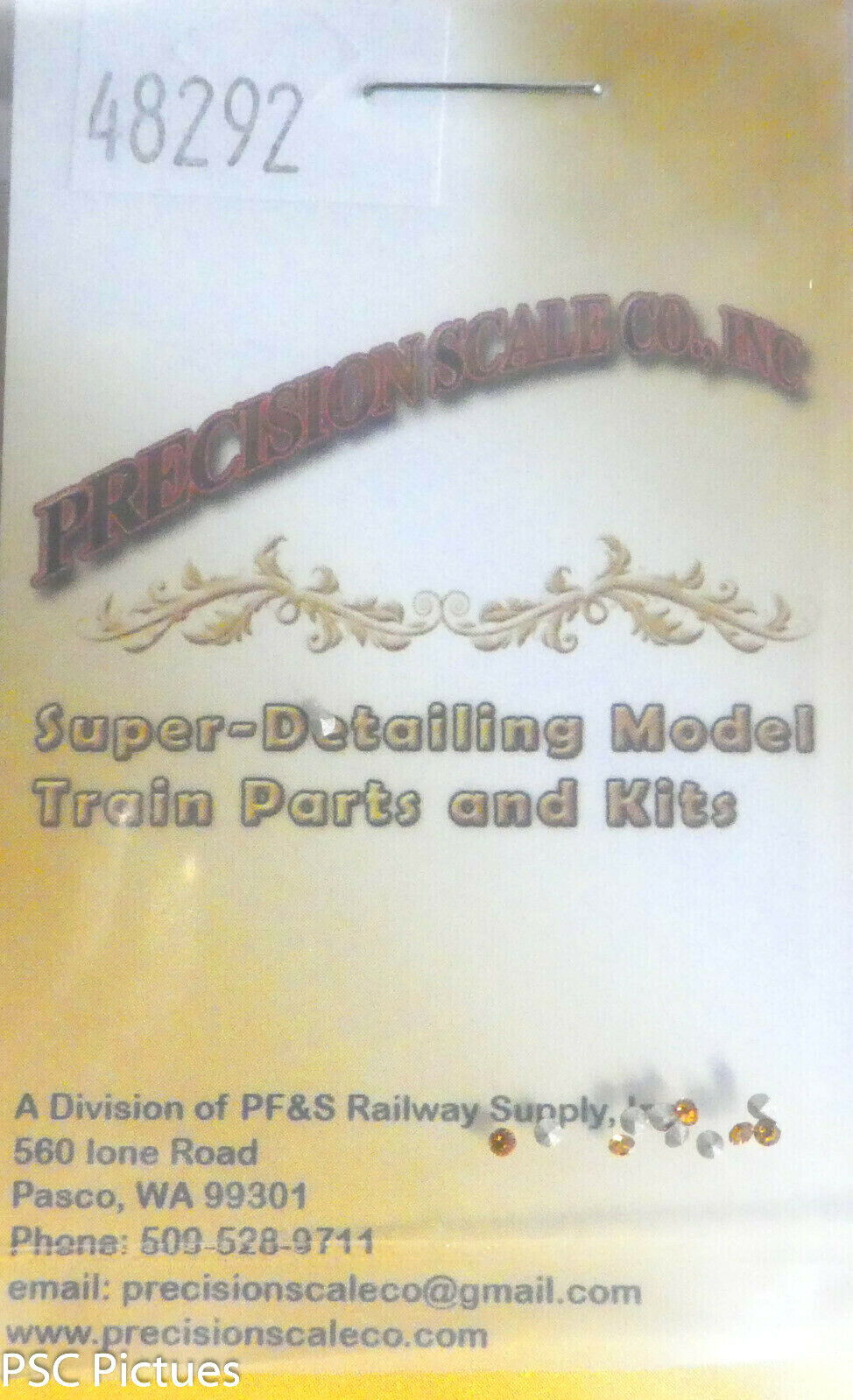 Precision Scale HO #48292 Jewels, Amber, Small, 1.3mm, .053" (12 in pkg)