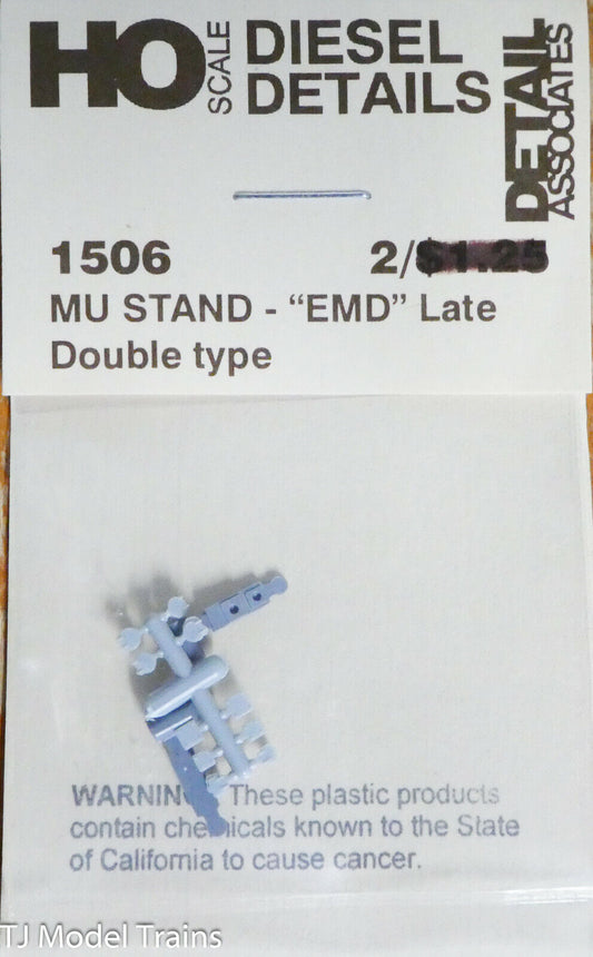 Detail Associates HO #1506 MU Stands - Late "EMD" -- Double Type (Plastic)